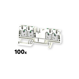 Weidmüller Feed-Through Terminal Block S4C 2,5 White (100 pcs.)
