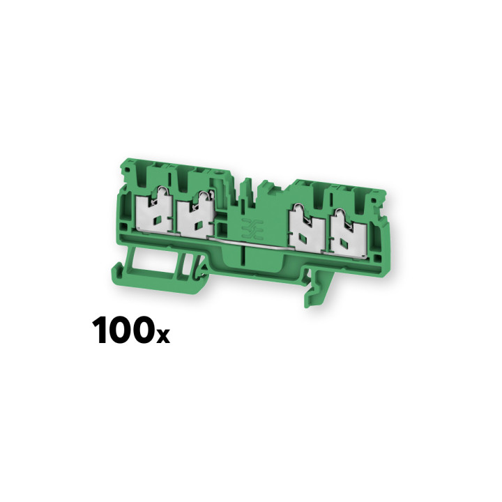 Weidmüller Feed-Through Terminal Block S4C 2,5 Green (100 pcs.)