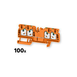 Weidmüller Feed-Through Terminal Block S4C 2,5 Orange (100 pcs.)