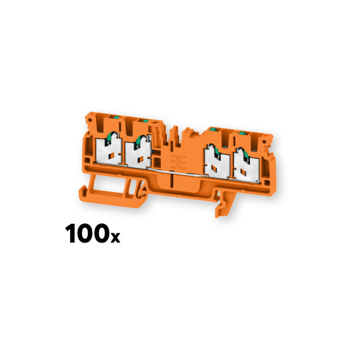 Weidmüller Feed-Through Terminal Block S4C 2,5 Orange (100 pcs.)
