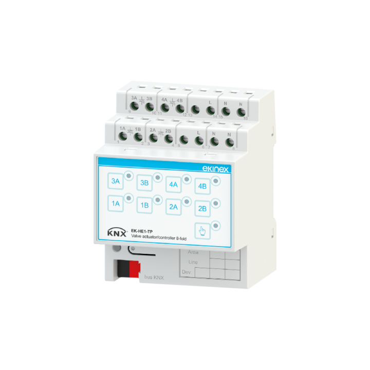 Actuator / controller 8-fold for electrothermal valve drives