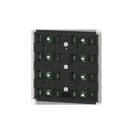 Mygtukas 4 kartus, NF versija, baltas korpusas - mėlynas/žalias LED