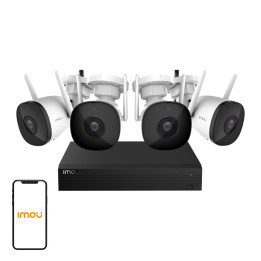 VALVONTAKIT/NVR1104HS-W-S2/4-F22FE Wi-Fi, 4 KANAVAA HDD 1 Tt - 1080p 2,8 mm IMOU