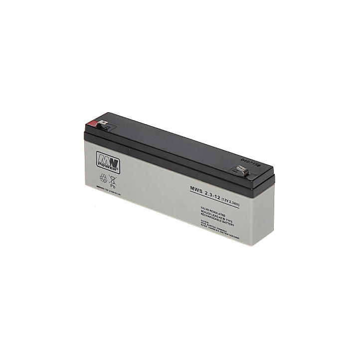 12V 2,3Ah svina-skābes akumulators MWS 12V/2.3AH-MWS