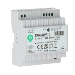 DIN60W15 POS 60W 15V DIN Rail Power Supply