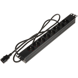 PD-8/R/IEC-N 8 kontaktligzdu IEC C13 PDU 1.8m 19" plaukts
