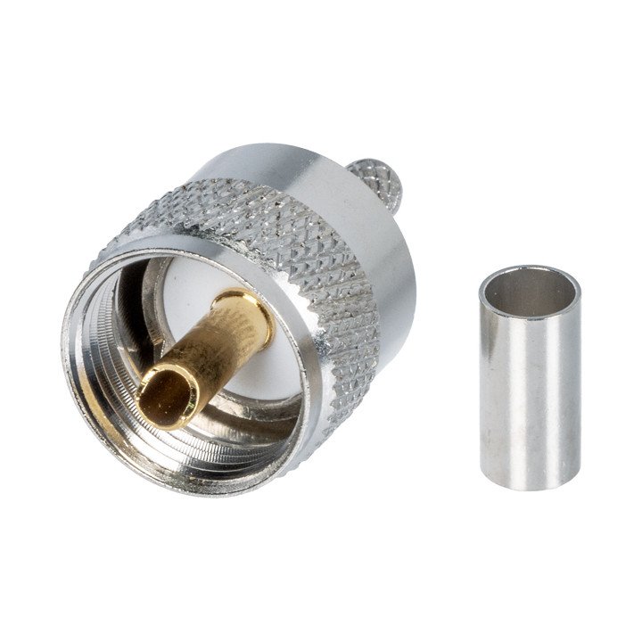 UHF (UC1) Crimp Connector for RG58 Cable - UHF(UC1)-W/ZAC-RG58