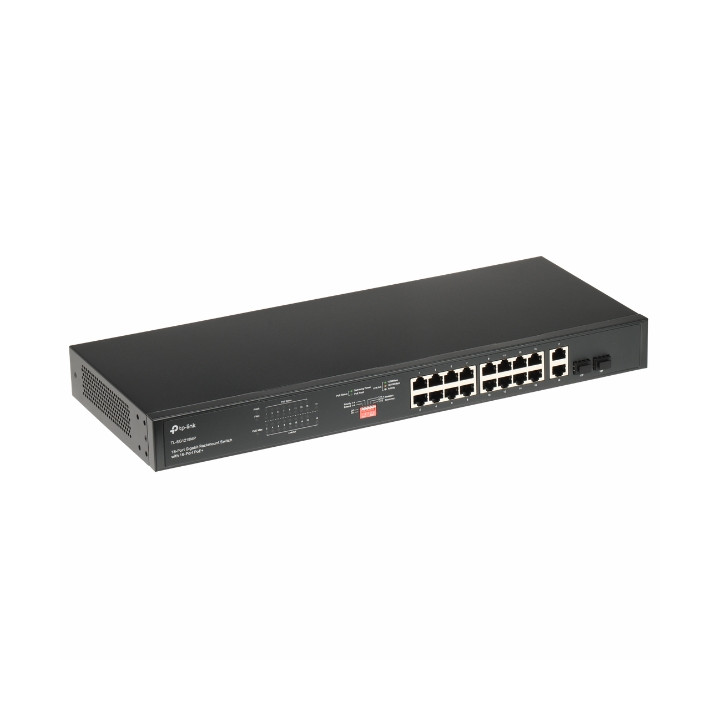 TP-LINK TL-SG1218MP 18 portu Gigabit neuzraudzīts PoE+ slēdzis ar 16 PoE+ portiem, 250W budžets, statīvā montējams