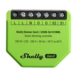 Shelly Dimmer Gen3 Wi-Fi + Bluetooth modernizēts dimmer modulis - Sonoff, SmartWise, Shelly ES vairumtirdzniecības izplatīšana