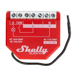 Shelly Qubino Wave 1PM viedais relejs ar 1 grupu, jaudas mērītājs, ar Z-Wave protokolu - Sonoff, SmartWise, Shelly ES vairumtird