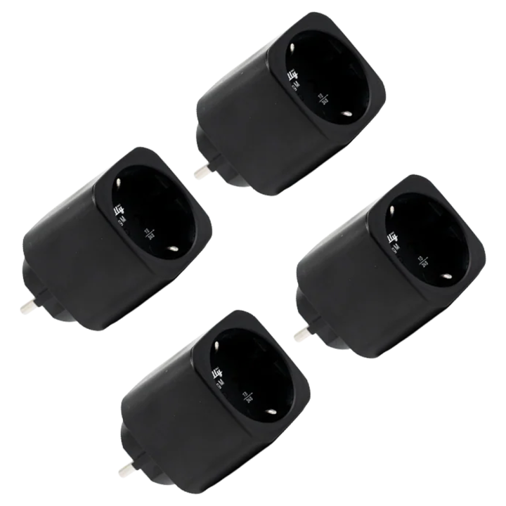 SHELLY SH-PLUG-M-GEN3-B-X4 viedais kontaktdakša Wi-Fi Matter
