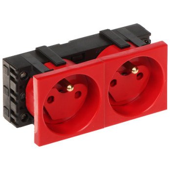 DATA DOUBLE SOCKET OUTLET WITH SOCKET ACCESS ELEMENT GN-DATA-2P/LS System 45