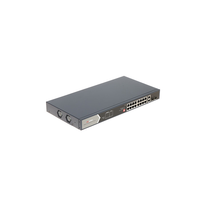 Hikvision DS-3E0520HP-E 16 portu Gigabit neuzraudzīts PoE slēdzis 150W