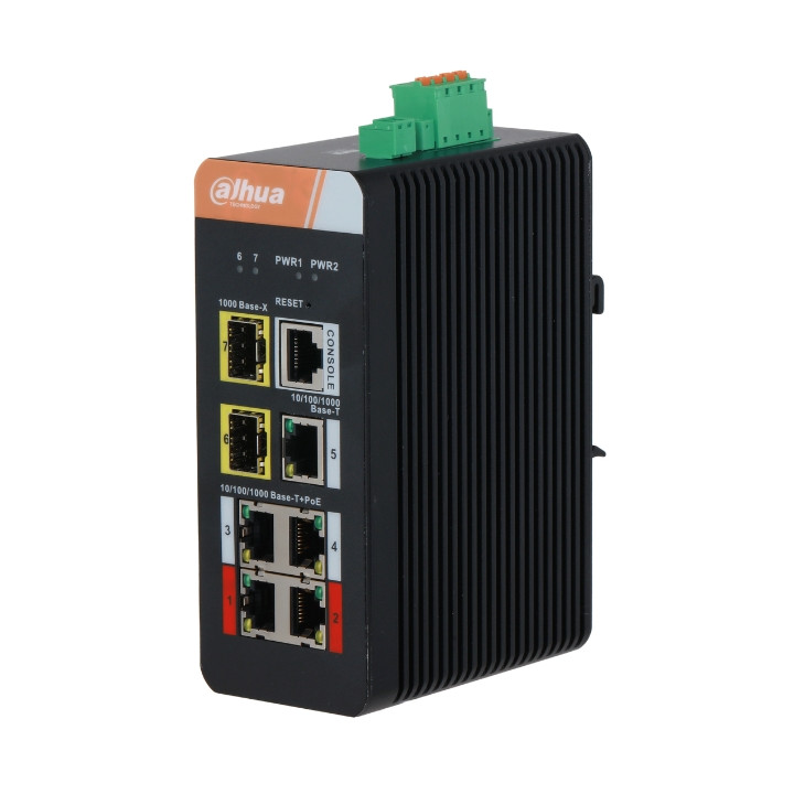 DAHUA IS4207-4GT-120 Industriālais slēdzis 5 portu PoE 120W