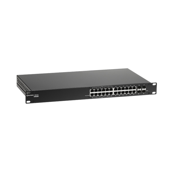 PRAMONINIS POE VALDOMAS KOMUATORIUS SWM280 24 PRIEVADŲ + 4X SFP Teltonika