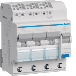 Hager ADZ363D RCBO 3X1P+N 13A C 30mA A tipas 6kA