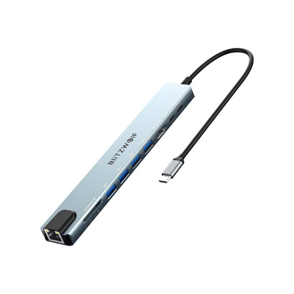 Prijungimo stotis Blitzwolf BW-TH5 10in1 USB-C (sidabrine)