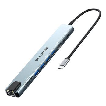 Prijungimo stotis Blitzwolf BW-TH5 10in1 USB-C (sidabrine)