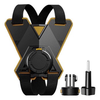 PULUZ motociklo salmo laikiklis sporto kameroms (iskaitant Ace Pro 2, Osmo Action 5 Pro)