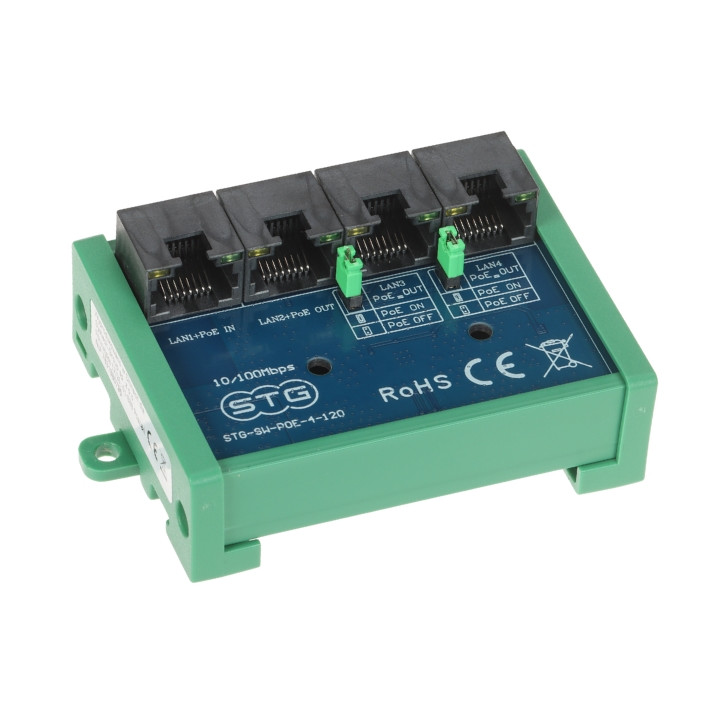 STG STG-SW-POE-4-120 4 portu PoE slēdzis 120W