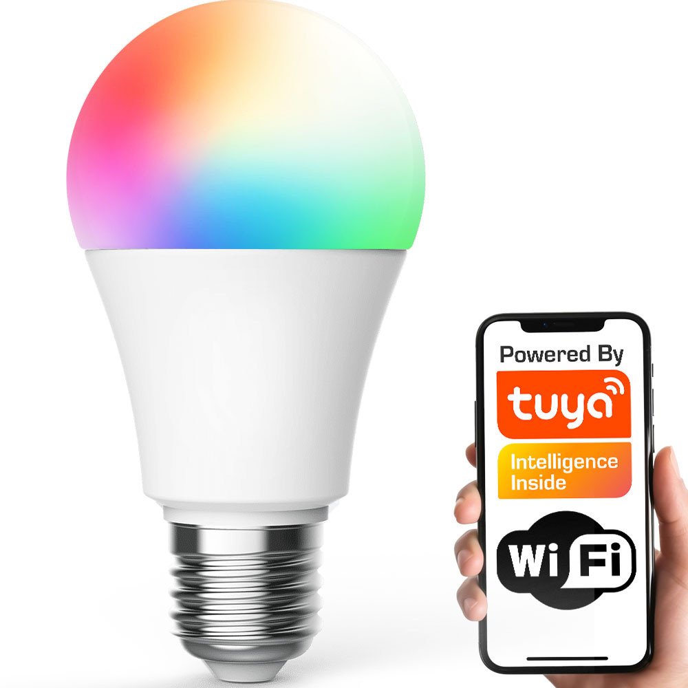 Ismanioji RGB+CCT E27 9W WiFi TUYA LED lempute