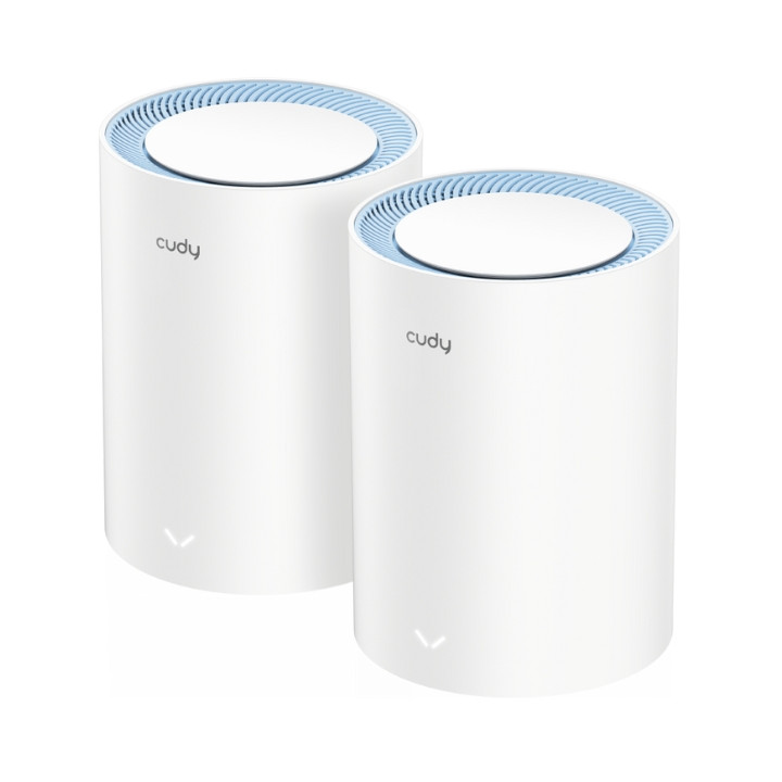 Cudy M1200(2-Pack) AC1200 divjoslu Wi-Fi tīkla sistēma, 2 mezgli, balta