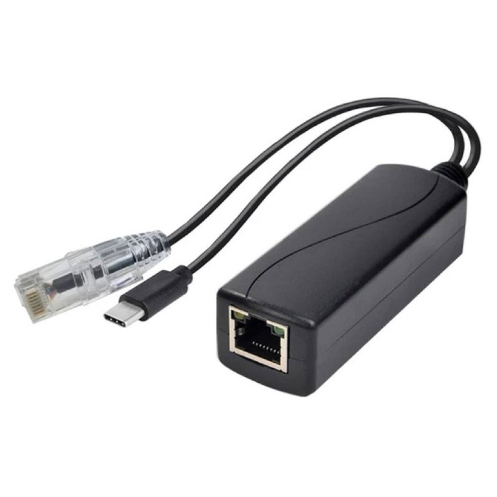 PoE Ethernet sadalitaja adapteris aktivais PoE 36-57V uz USB-C barosanas vita para