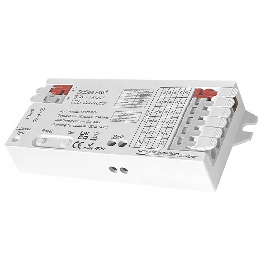 5in1 LED Controller High Power 20A ZigBee + RF GL Series HUE TUYA