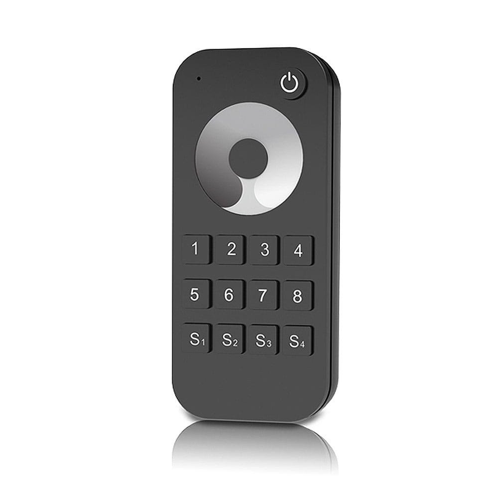 LED MONO valdiklio nuotolinio valdymo pultelis, pritemdantis 8 RF zonas SD serija