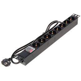 PD-8/RACK-N 19" 1U 8 kontaktligzdu PDU