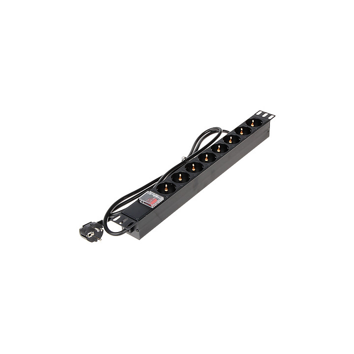 PD-8/RACK-N 19" 1U 8 kontaktligzdu PDU
