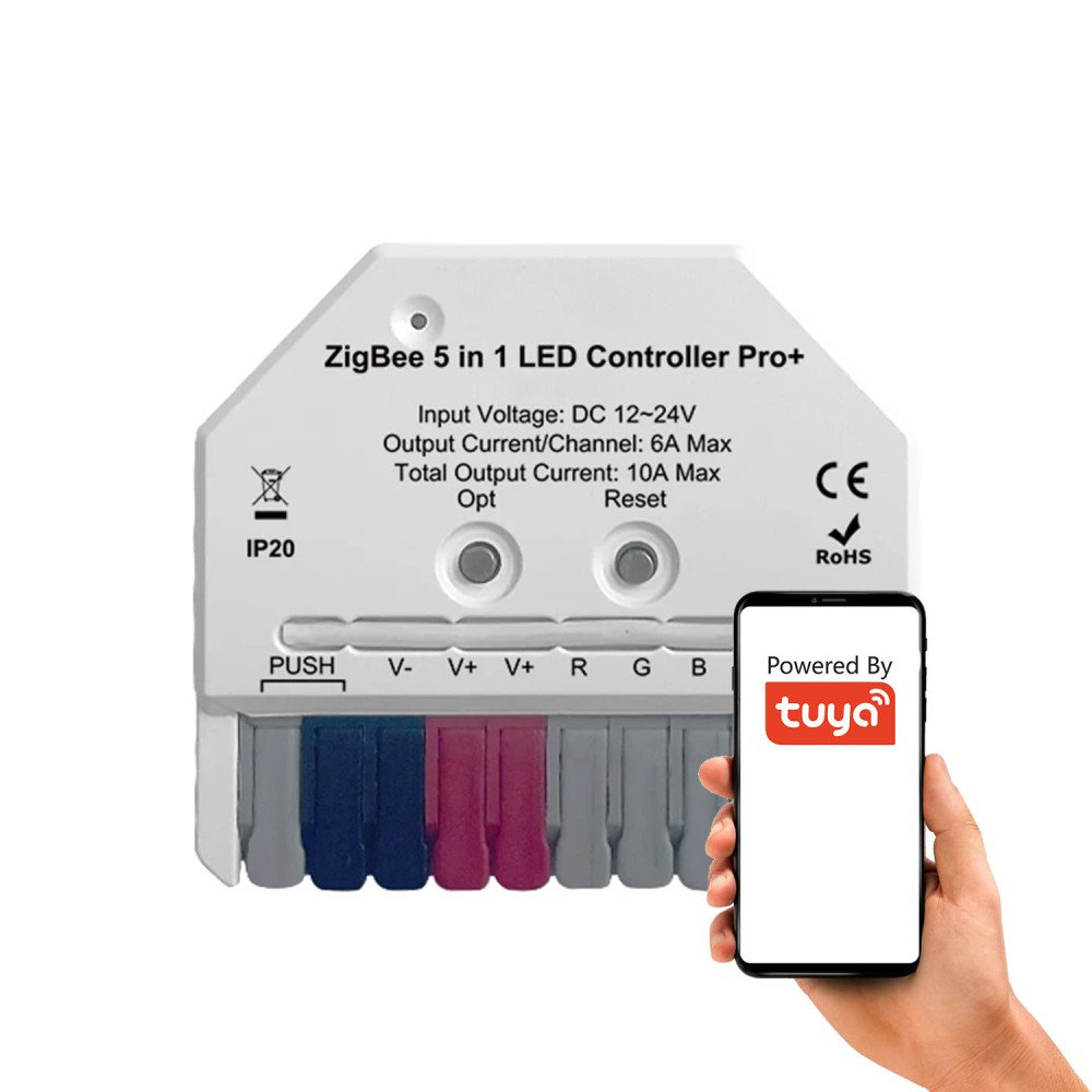 MINI 5-in-1 controller for Home Assistant Hue ZigBee TUYA LED strips