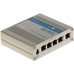PoE коммутатор Teltonika TSW100 промышленный, 5 портов (4 PoE)