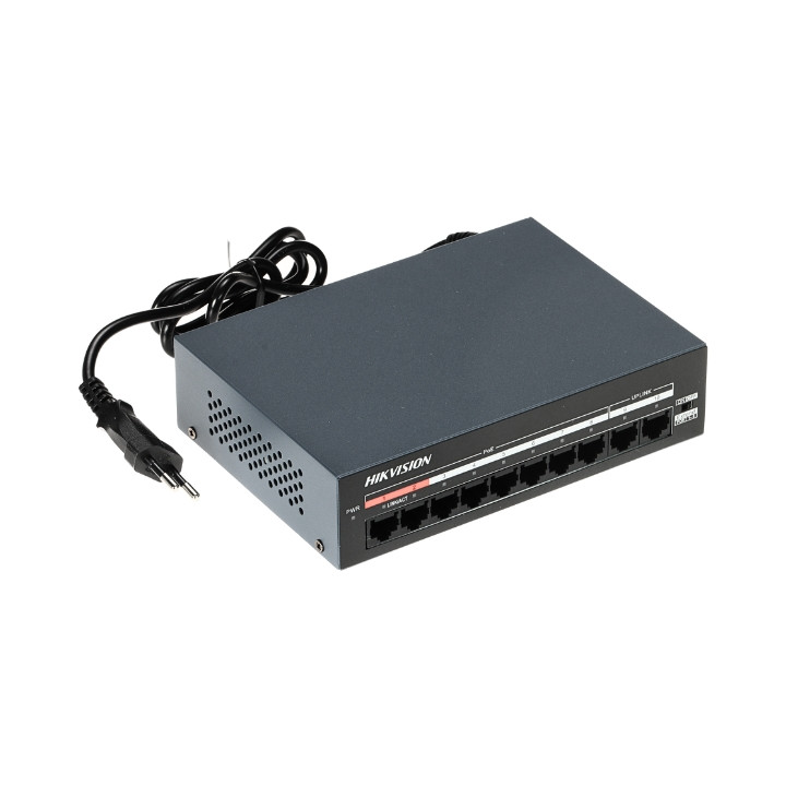 Hikvision DS-XS10-P 8 portu PoE slēdzis 120W