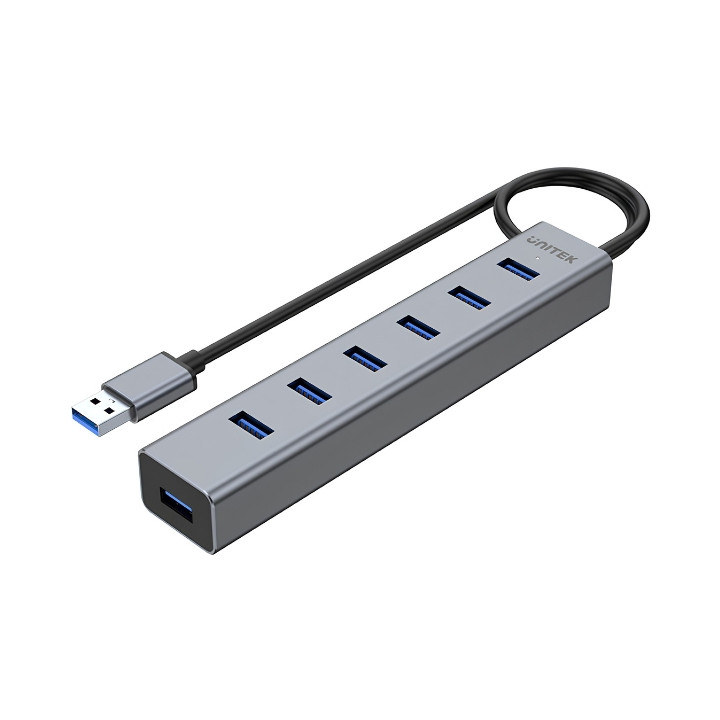 UNITEK Y-3090-EU USB 3.0 Hub with Power Supply, 40 cm