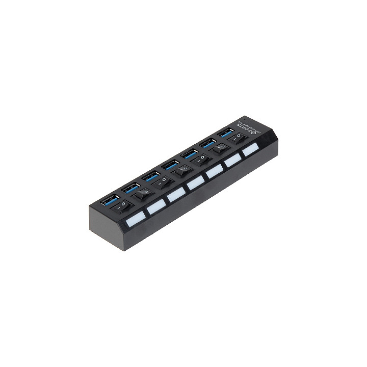 USB 3.0 centrmezgls 7 portiem HUB-USB3.0-1/7 55cm