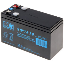 12V 7,2Ah noslēgts svina-skābes akumulators 12V/7.2AH-MWP