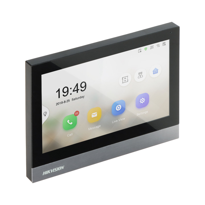 Умная настенная панель Hikvision DS-KH8380-TE1, 7", с PoE