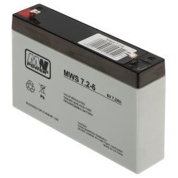 MW Power 6V/7.2AH-MWS Sealed Lead Acid Battery 6V 7.2Ah