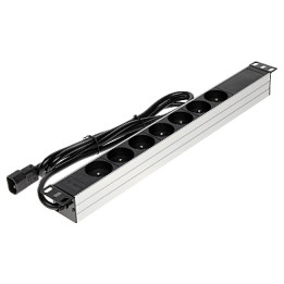 PD-7/RACK/IEC 19" 1U PDU 7 kontaktligzdas