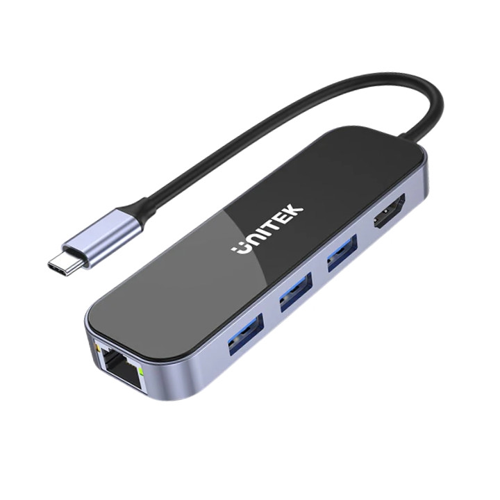 UNITEK D1084A USB 3.0 šakotuvas su eterneto prievadu darbalaukiui