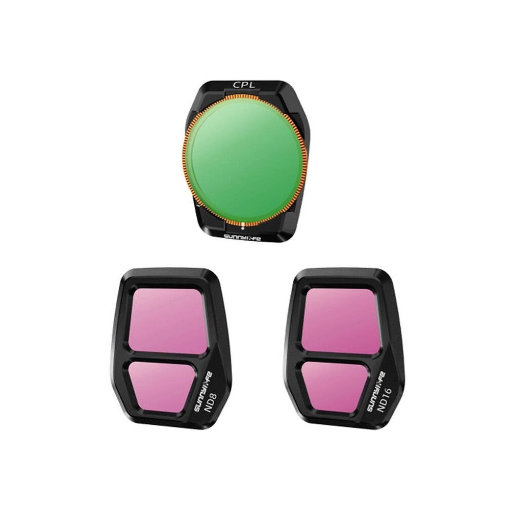 Sunnylife A3S-FI925CPL adjustable lens filter, CPL+ND8+ND16 for AIR 3S 3pcs
