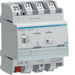 Модуль диммера Hager TXA661A KNX, 1 канал, 300W