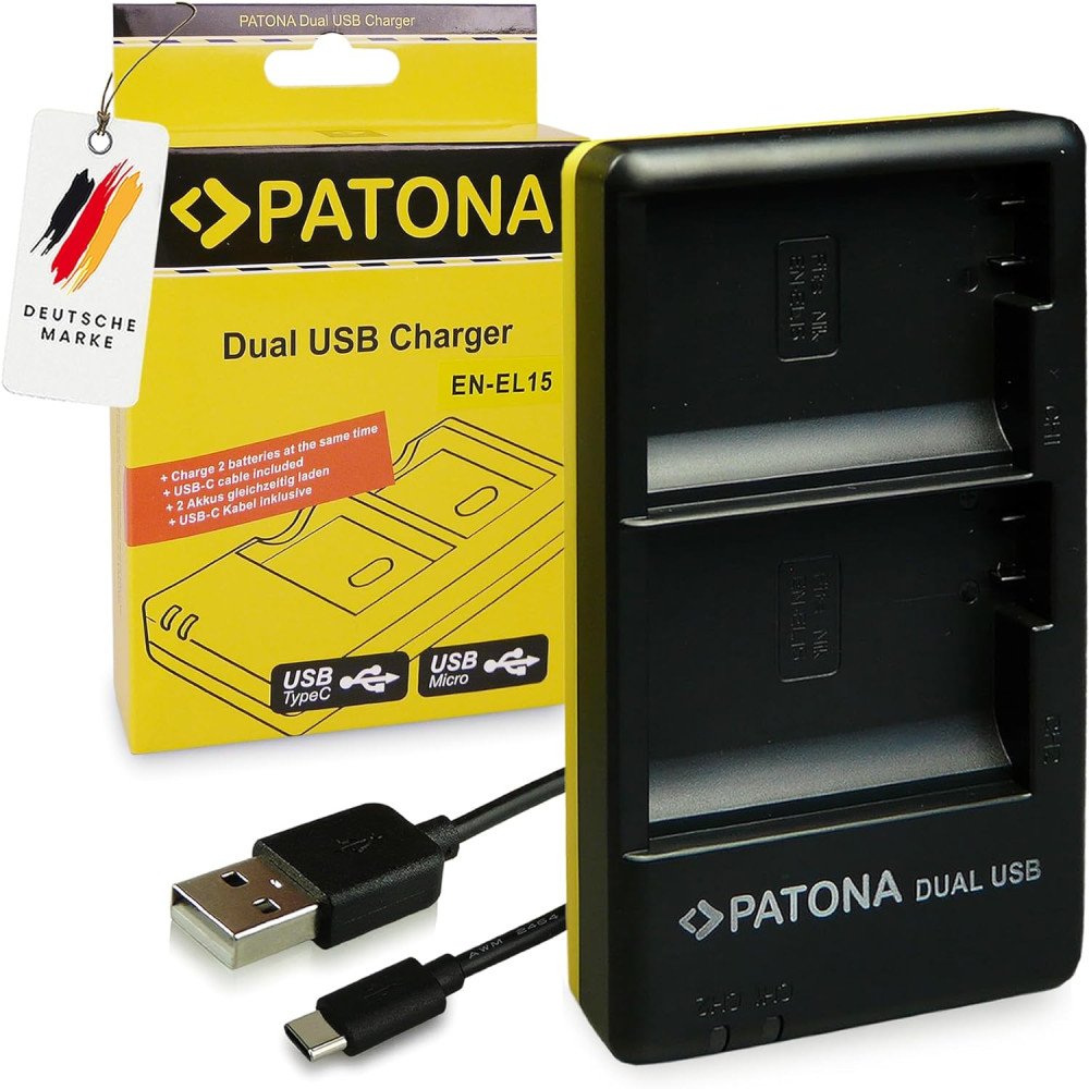 Laturi Foto Dual Quick Nikon EN-EL15/EN-EL15B USB