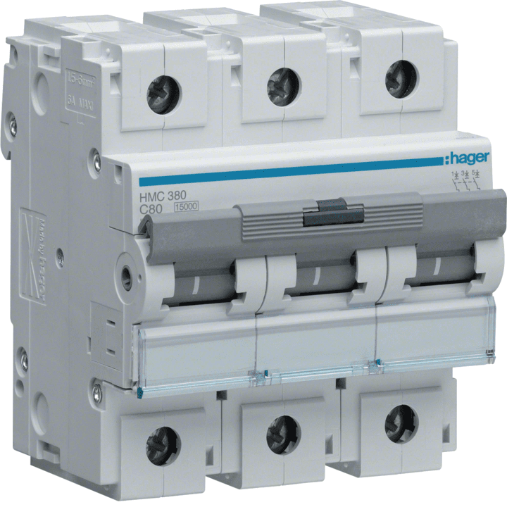 Hager HMC380 automātslēdzis 3P 15kA C-80A