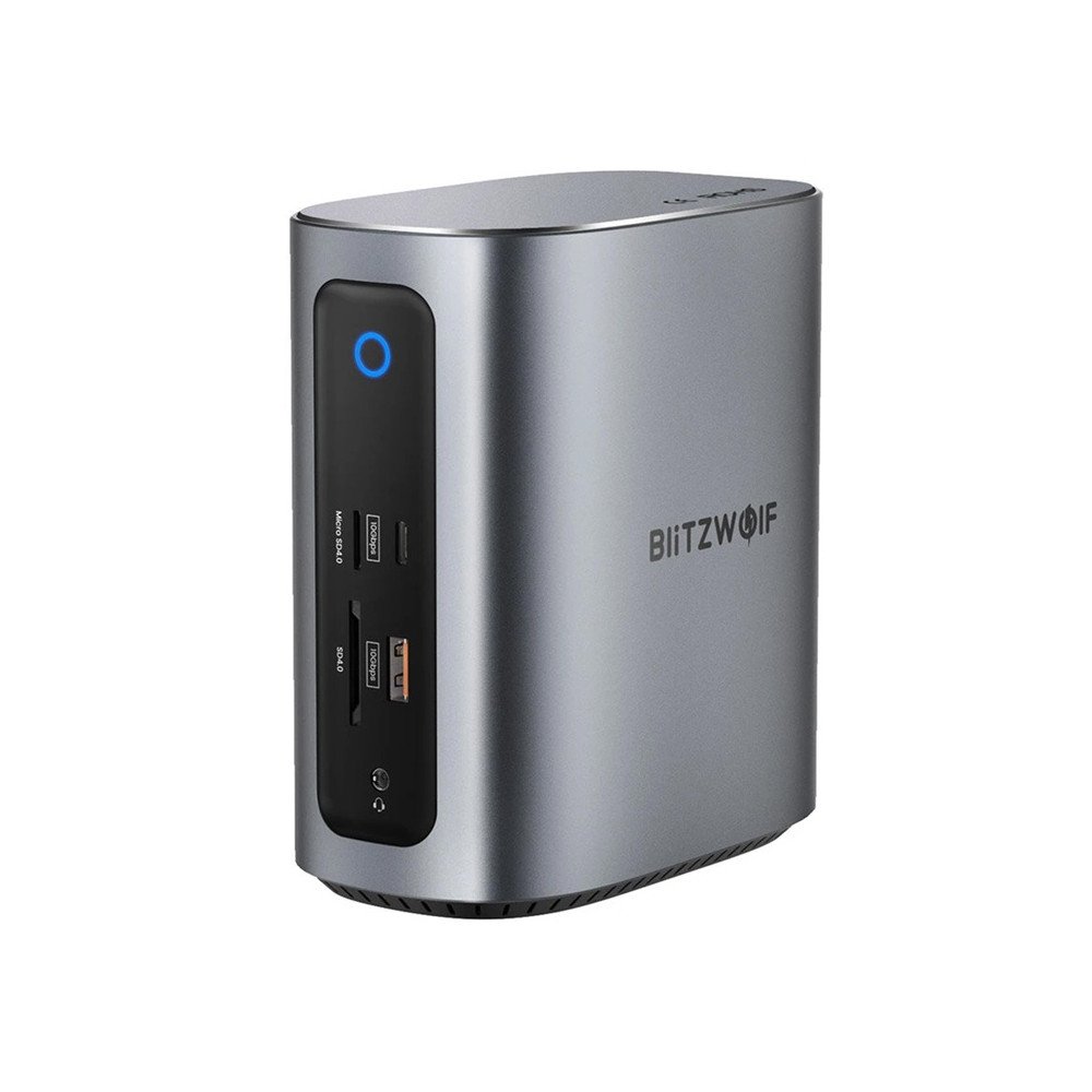 Blitzwolf BW-TH15 17in1-telakointiasema 2xHD+DP+4xC+3xUSB 3.0+USB 3.1+C 3.2+C PD+RJ45+micro SD+SD+3,5 mm aani
