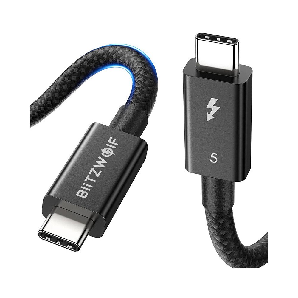 BlitzWolf BW-HDC8 240W USB-C to USB-C cable, 0,.5m (black)
