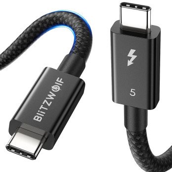 BlitzWolf BW-HDC8 240 W USB-C i USB-C laidas, 0,5 m (juodas)