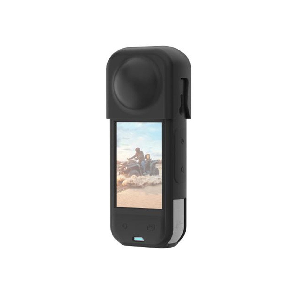 PULUZ silikona aizsargmacins ar objektiva vacinu prieks Insta360 X5 (melns)