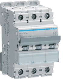 Hager NDN363 MCB 3P D-Curve 63A 10kA